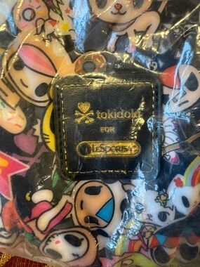 Tokidoki for LeSportsac Black Multicolor Character Cosmetic Bag